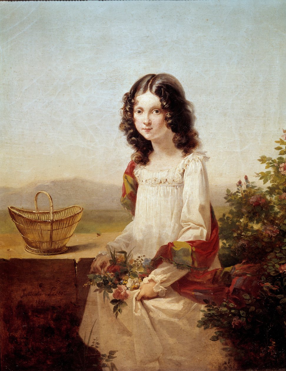 Portrait of Lise Aubin de Fougerais by Antoinette Cecile Hortense Lescot Haudebourt