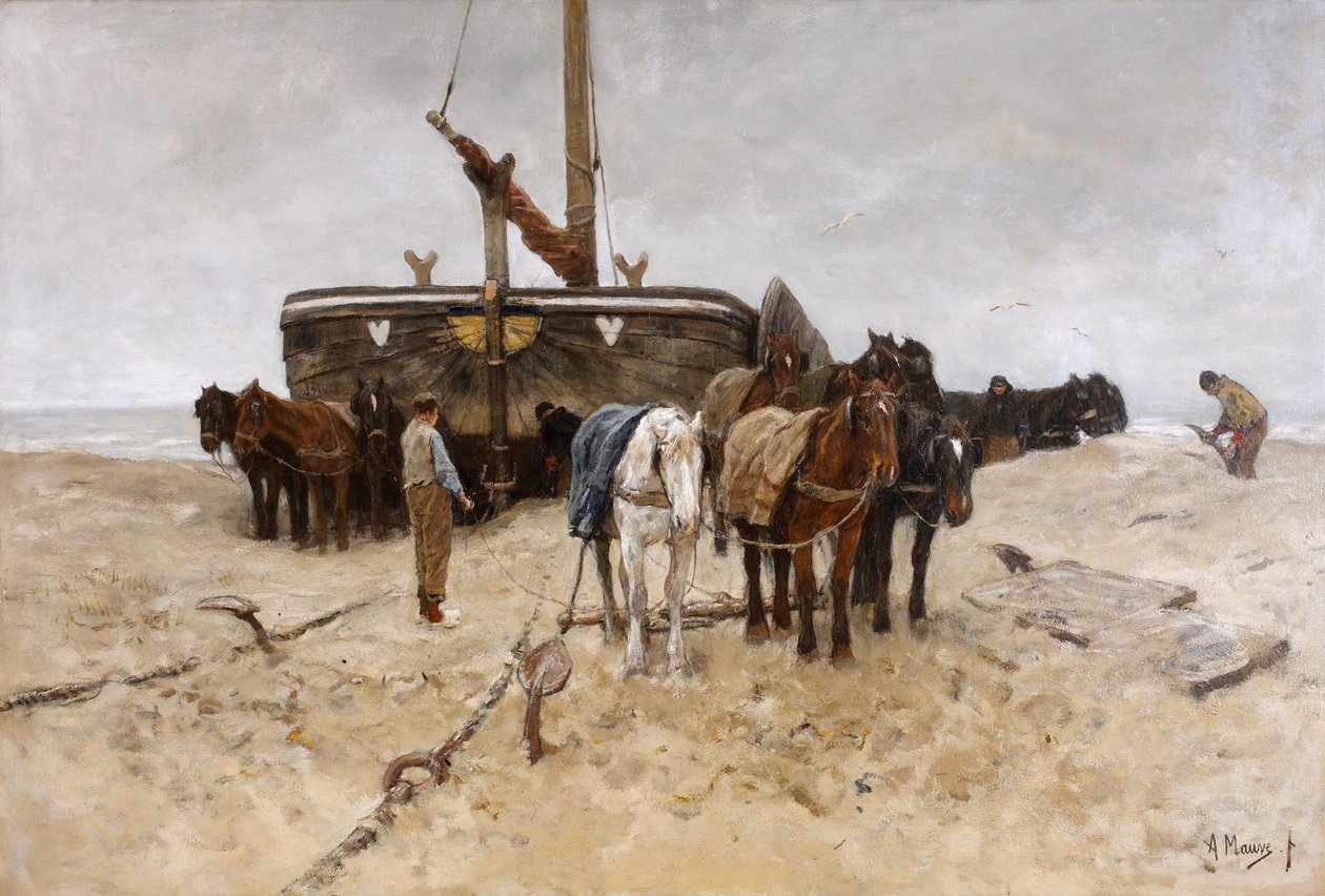 Fishing Boat on the Beach by Anton Mauve