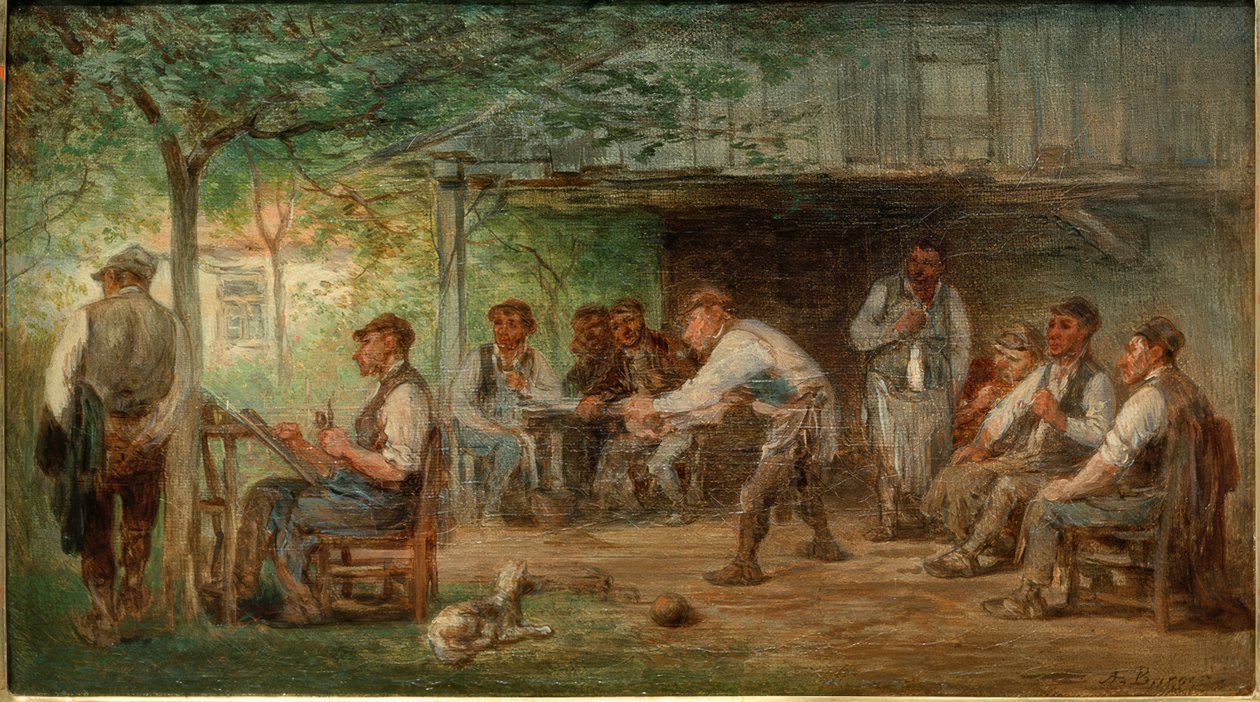The Niederhöchstadt Bowling Alley by Anton Burger