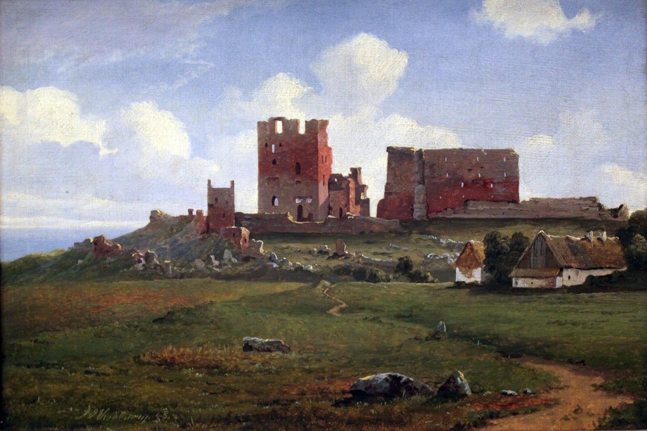 The Ruins of Hammershus by Anton Eduard Kieldrup
