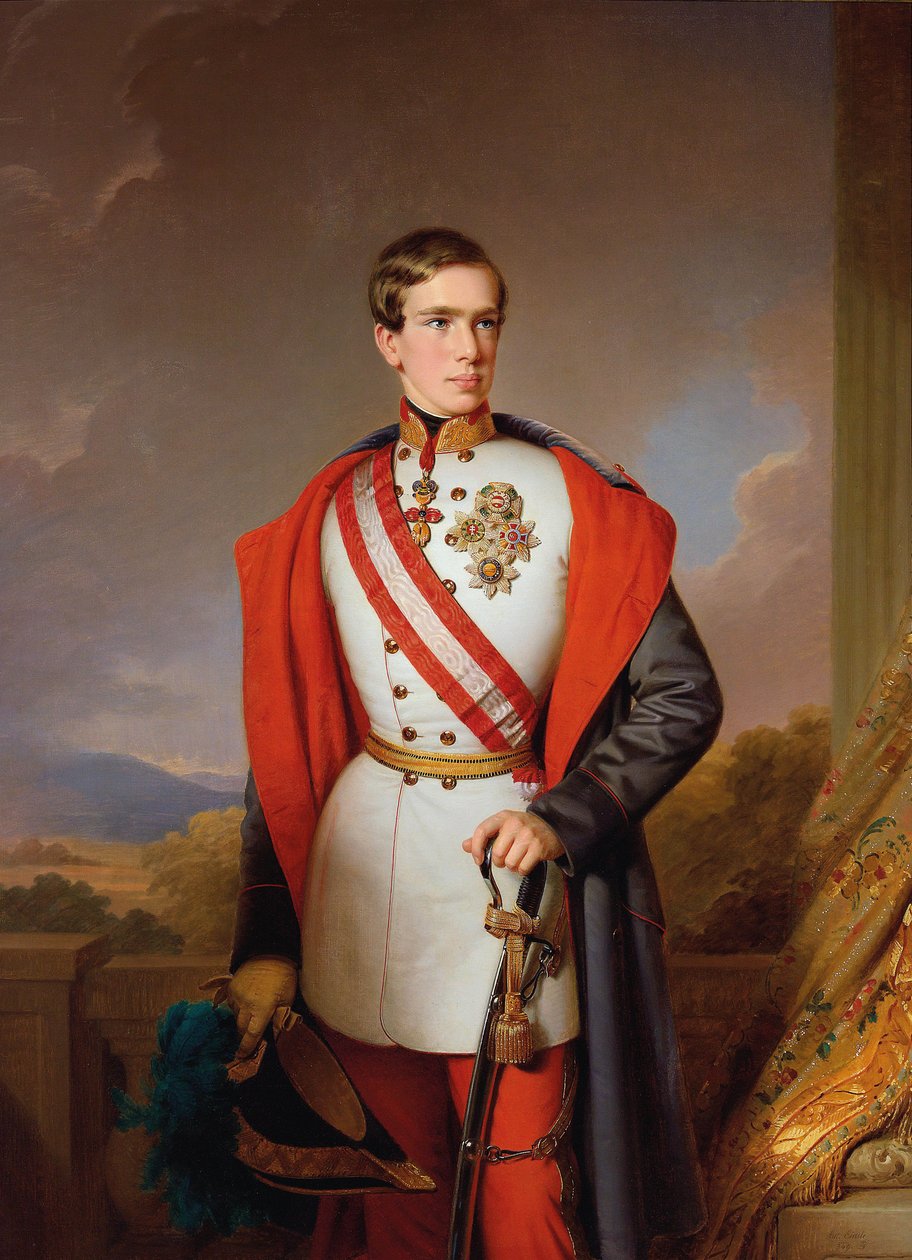 Portrait of Emperor Franz Joseph I of Austria, 1849.  by Anton Einsle