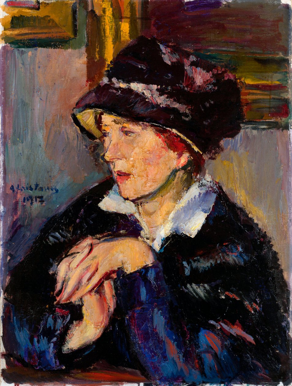 Woman with a Dark Hat by Anton Faistauer