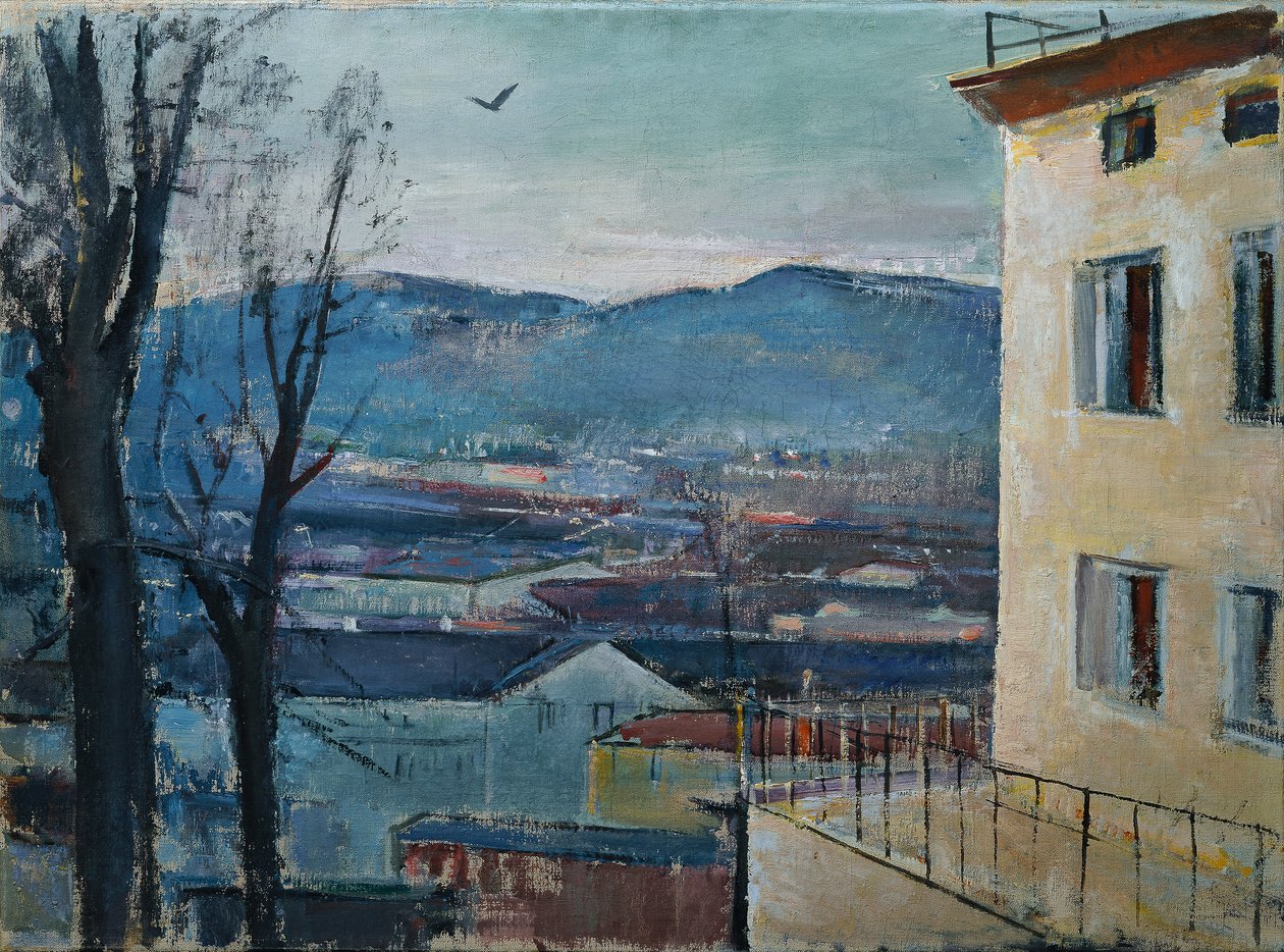 Salzburg Evening Landscape by Anton Faistauer