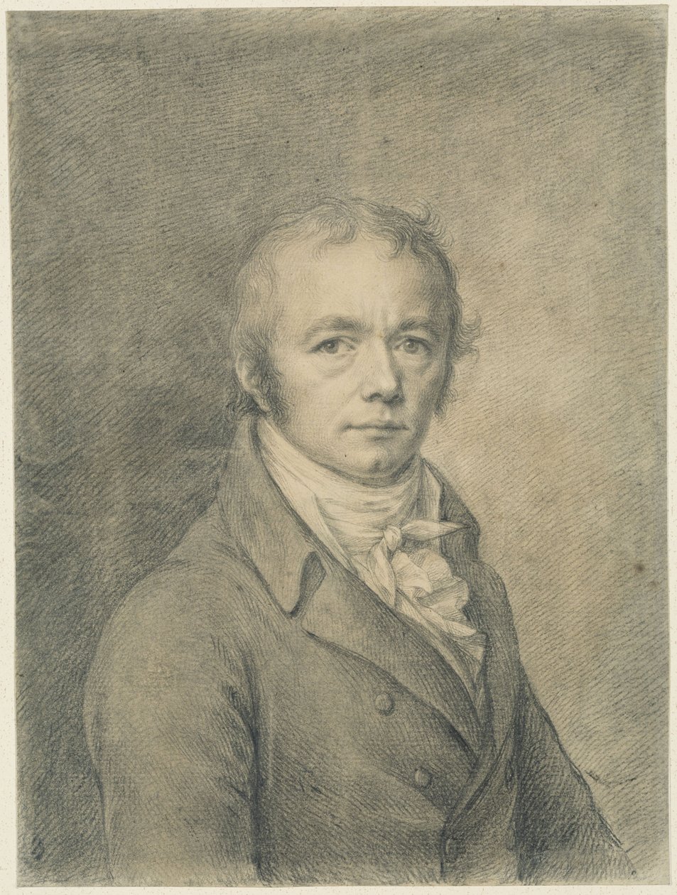 Bust of a Beardless Middle-aged Man, Half Turned to the Right, Looking at the Viewer by Anton Graff