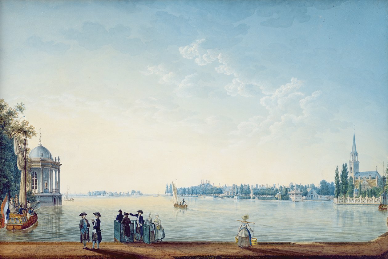 Havenrak to Broek in Waterland, or The City of Zwolle on the Banks of the Ijssel in Holland, 1814 by Anton Ignaz Melling