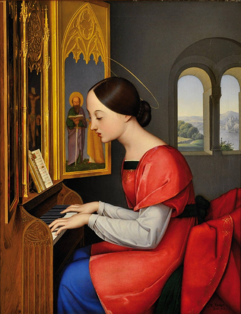 Saint Cecilia by Anton Josef Dräger