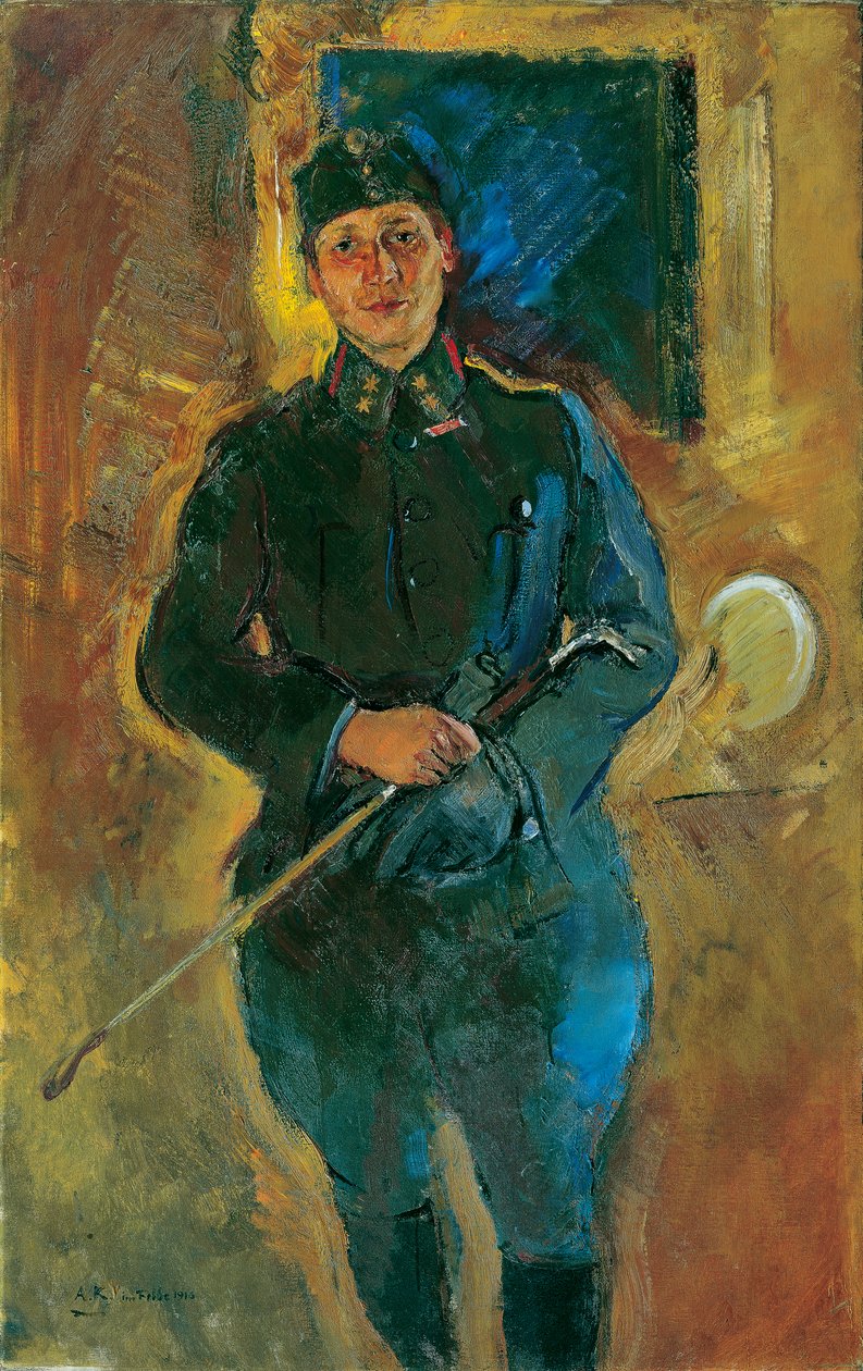 Otto von Aichelburg-Zossenegg as Cavalry Lieutenant by Anton Kolig