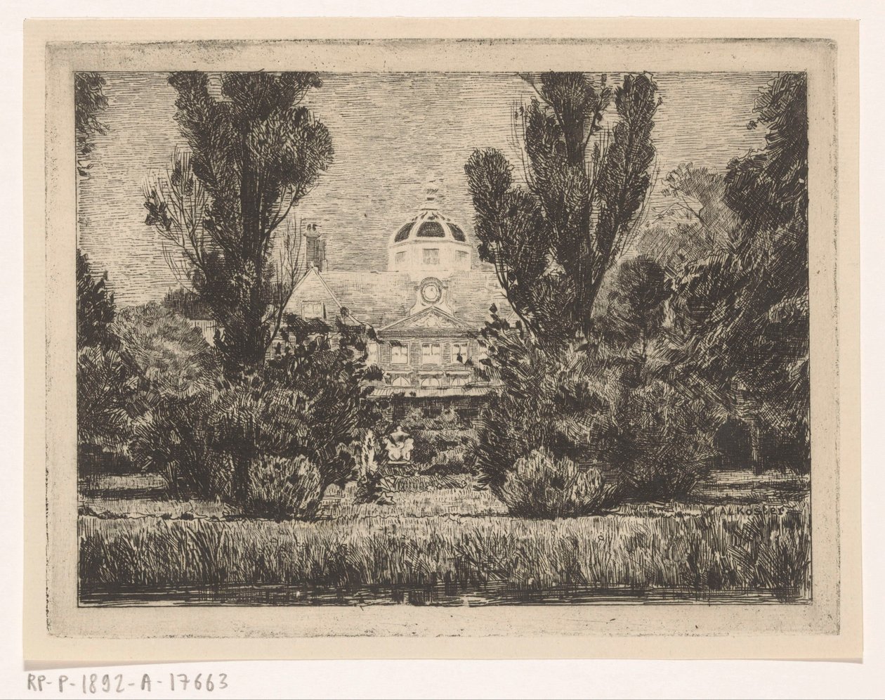 Backside of Huis ten Bosch Palace in The Hague by Anton L. Koster