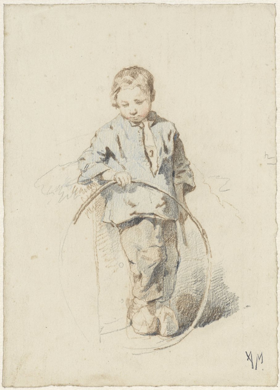 Standing Boy with a Hoop by Anton Mauve