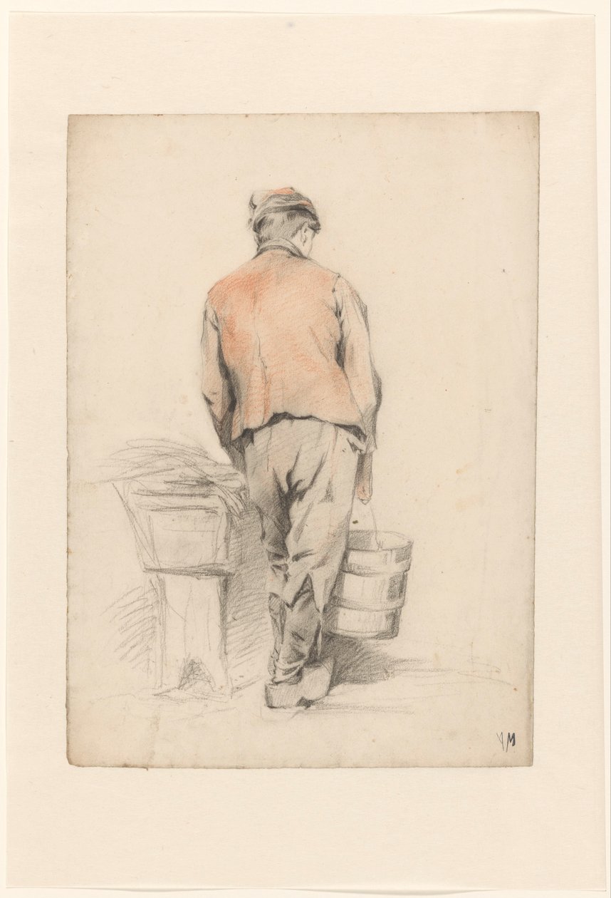 Standing Boy with Bucket, Seen from the Back by Anton Mauve