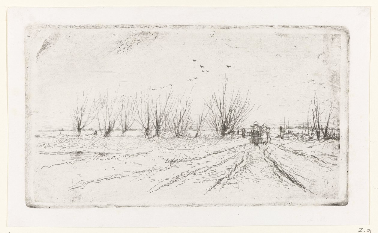 Winter Landscape with Milkmaids by Anton Mauve