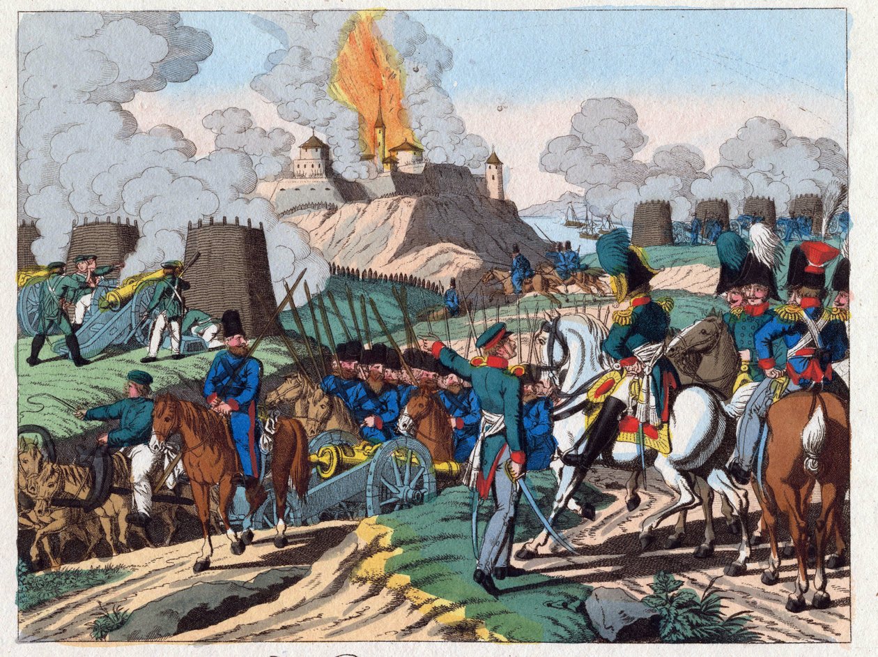Russo-Turkish War (1828–29) - The Siege of the Brailov Fortress on June 7 by Anton Paul Eisen