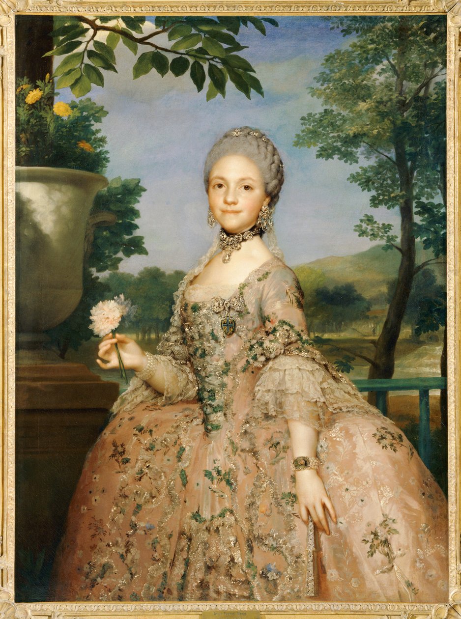 Marie-Louise de Parme, wife of her cousin by Anton Raphael (attr. to) Mengs