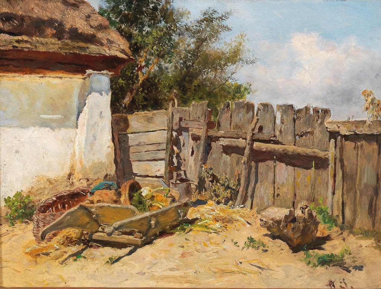 In the Farmhouse Garden by Anton Schrodl