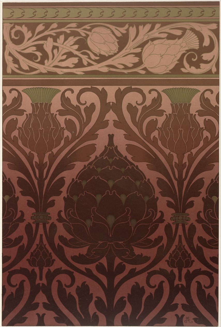 Wallpaper Design with Artichokes (detail) by Anton Seder
