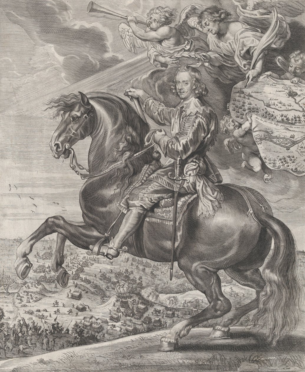 Portrait of Cardinal-Infante Ferdinand of Austria, on horseback by Anton van der Does