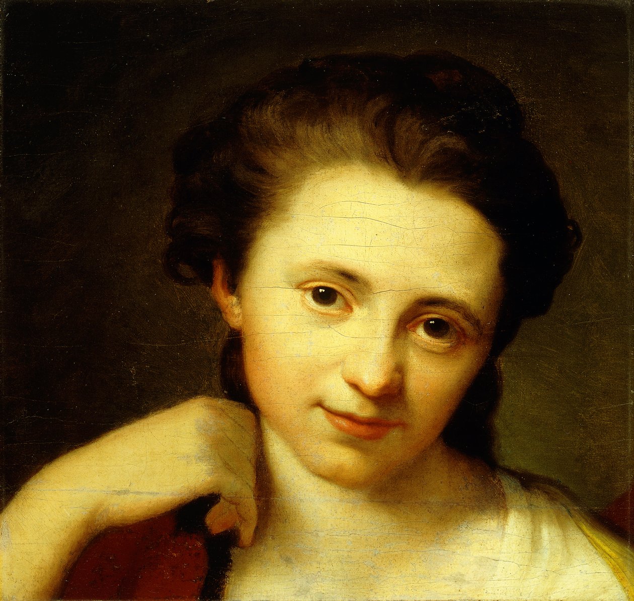 Portrait of Angelica Kauffmann, bust length by Anton von Maron