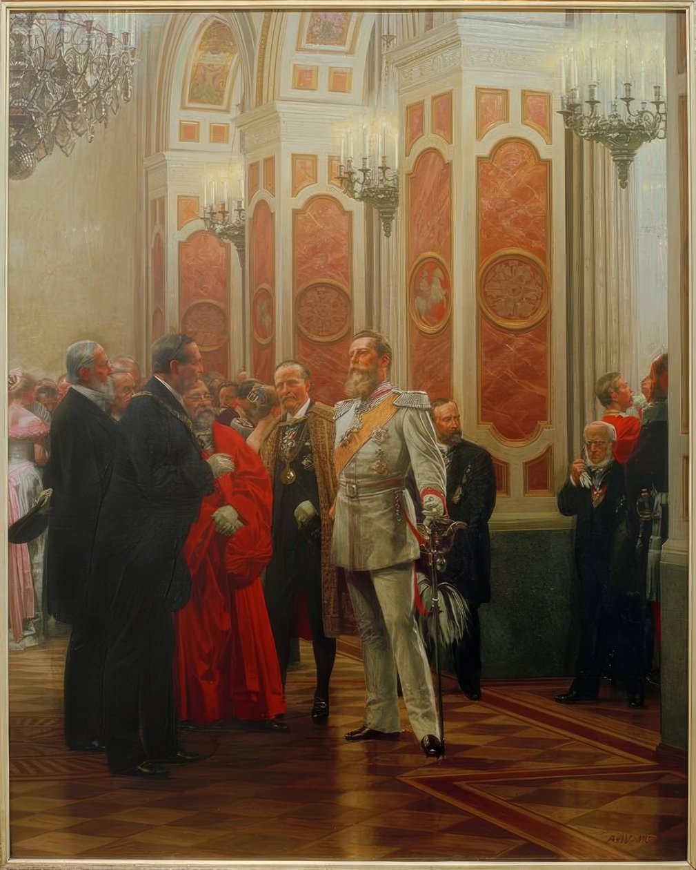 Friedrich III at Court Ball / Werner by Anton Alexander von Werner