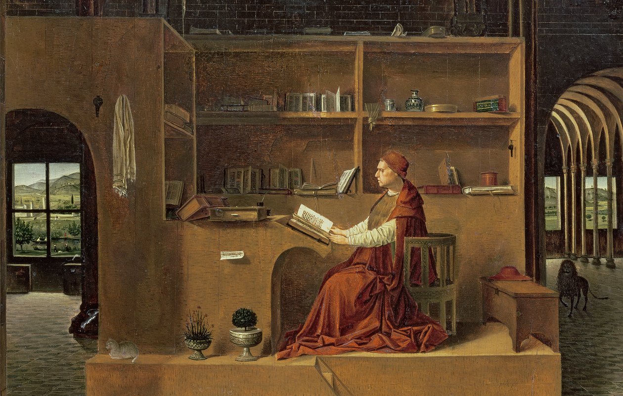 St. Jerome in his study (detail) by Antonello da Messina