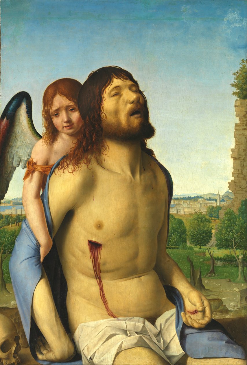 The Dead Christ Supported by an Angel by Antonello da Messina