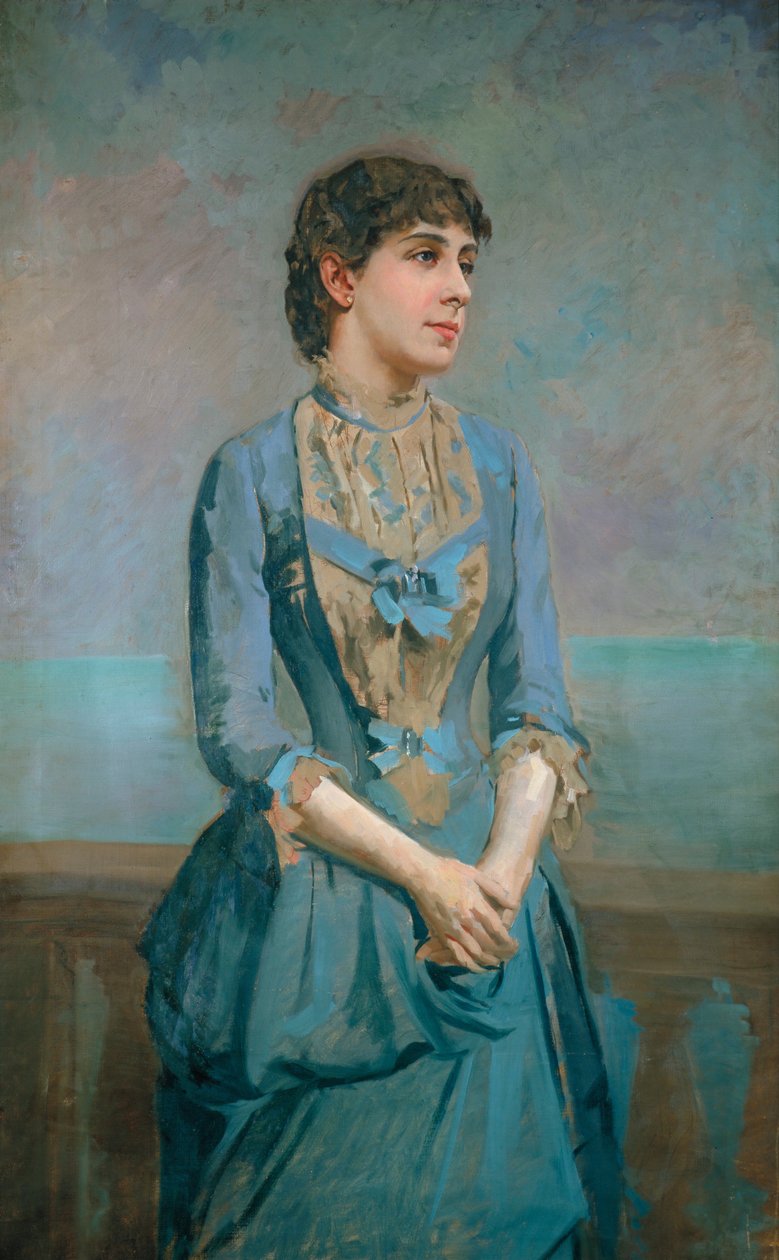 Portrait of Lluïsa Dulce i Tresserra, Marquise of Castellflorite by Antoni Caba