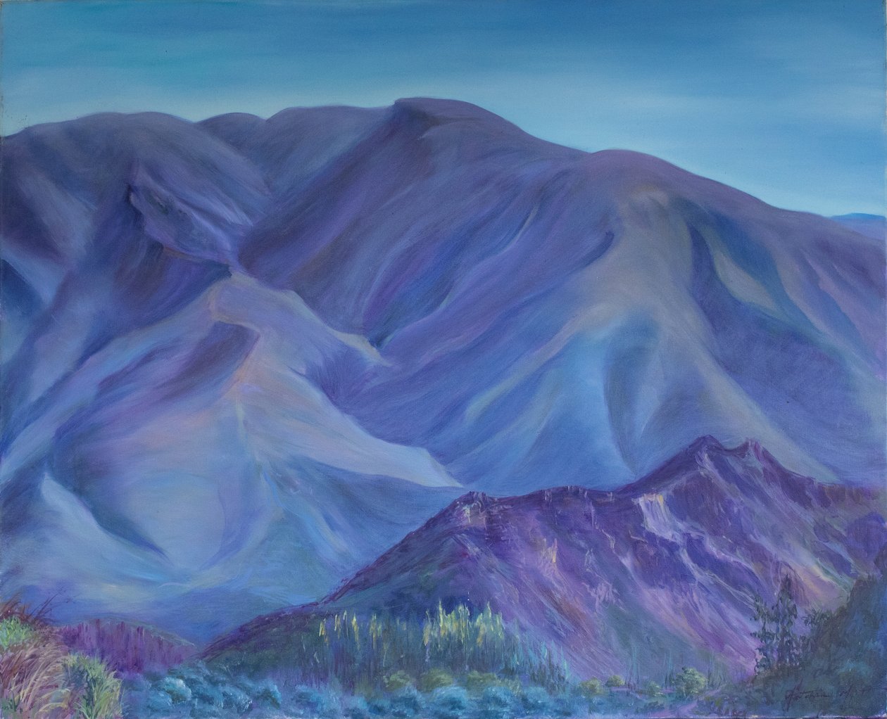 Blue Mountain, Andalusia, 2001 by Antonia Myatt