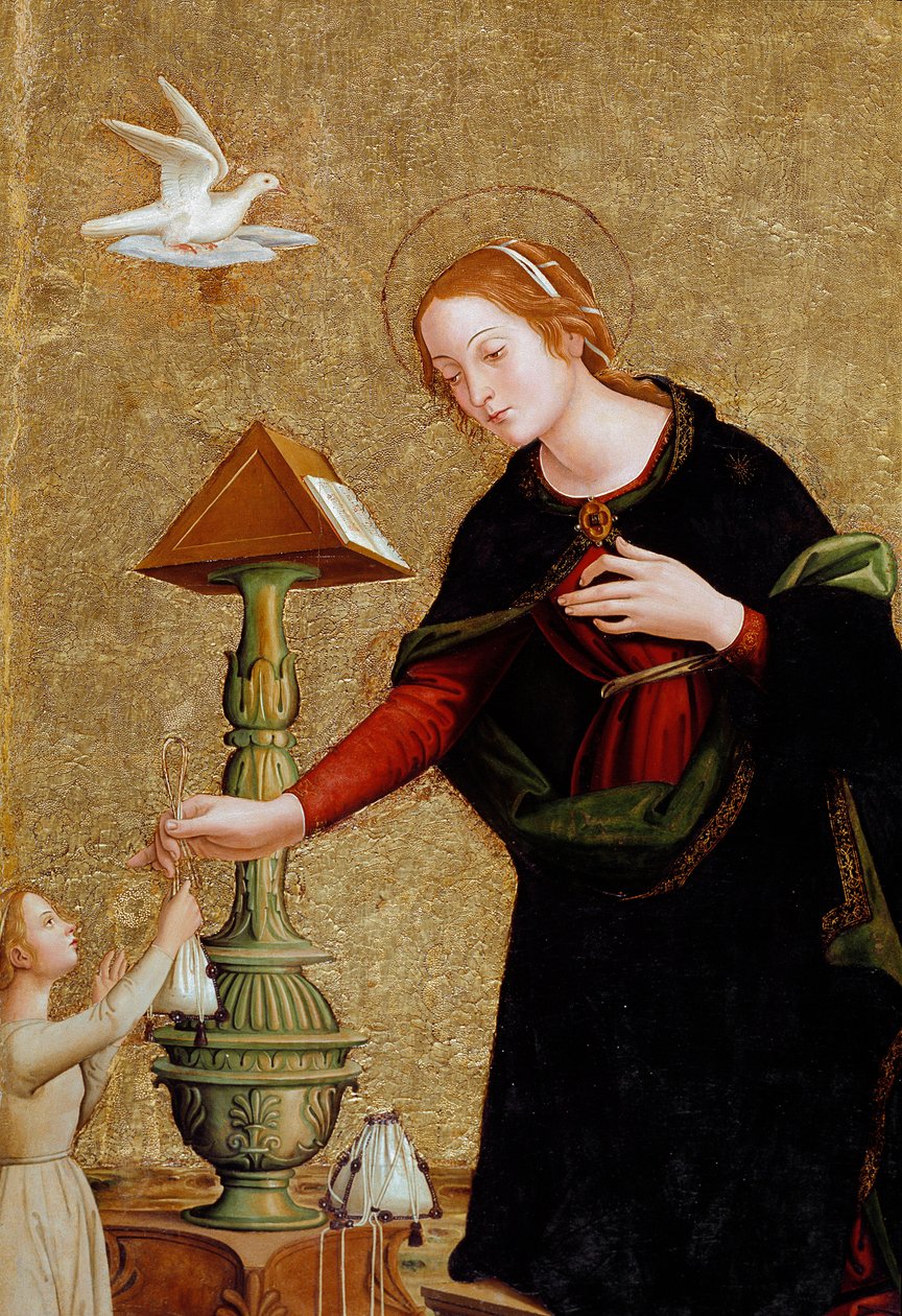 Detail of the Virgin (detail) by Antoniazzo Romano