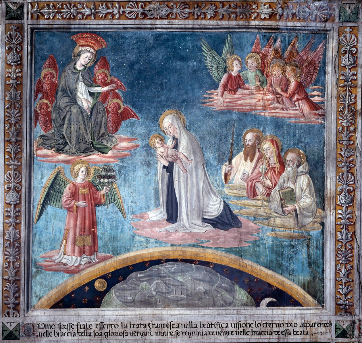 Life of St. Francesca Romana: Several Times in Ecstasy Francesca Received the Holy Child from the Virgin by Antoniazzo Romano