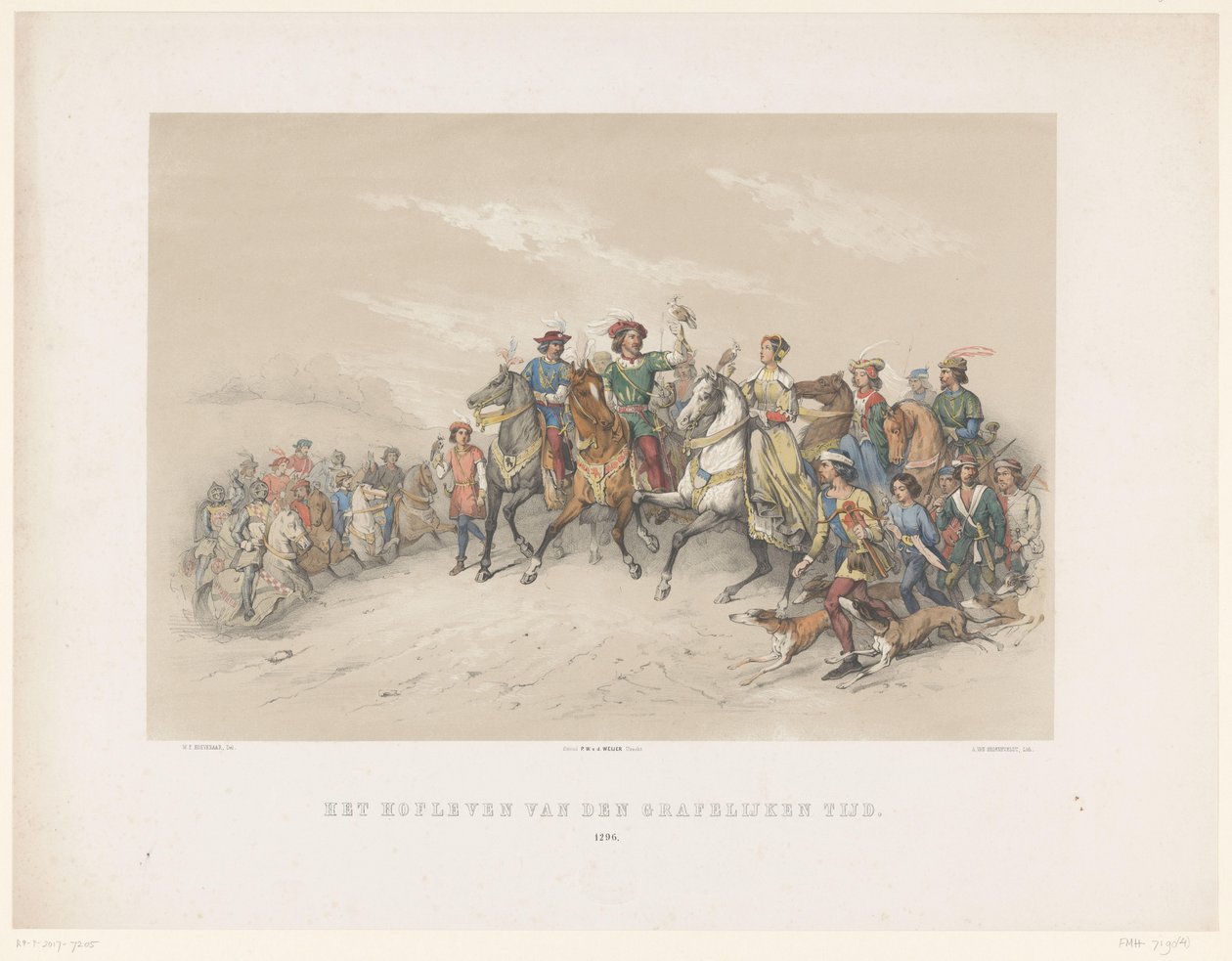 Utrecht Masquerade of 1851: Court Life in 1296 by Antonie Johannes Groeneveldt