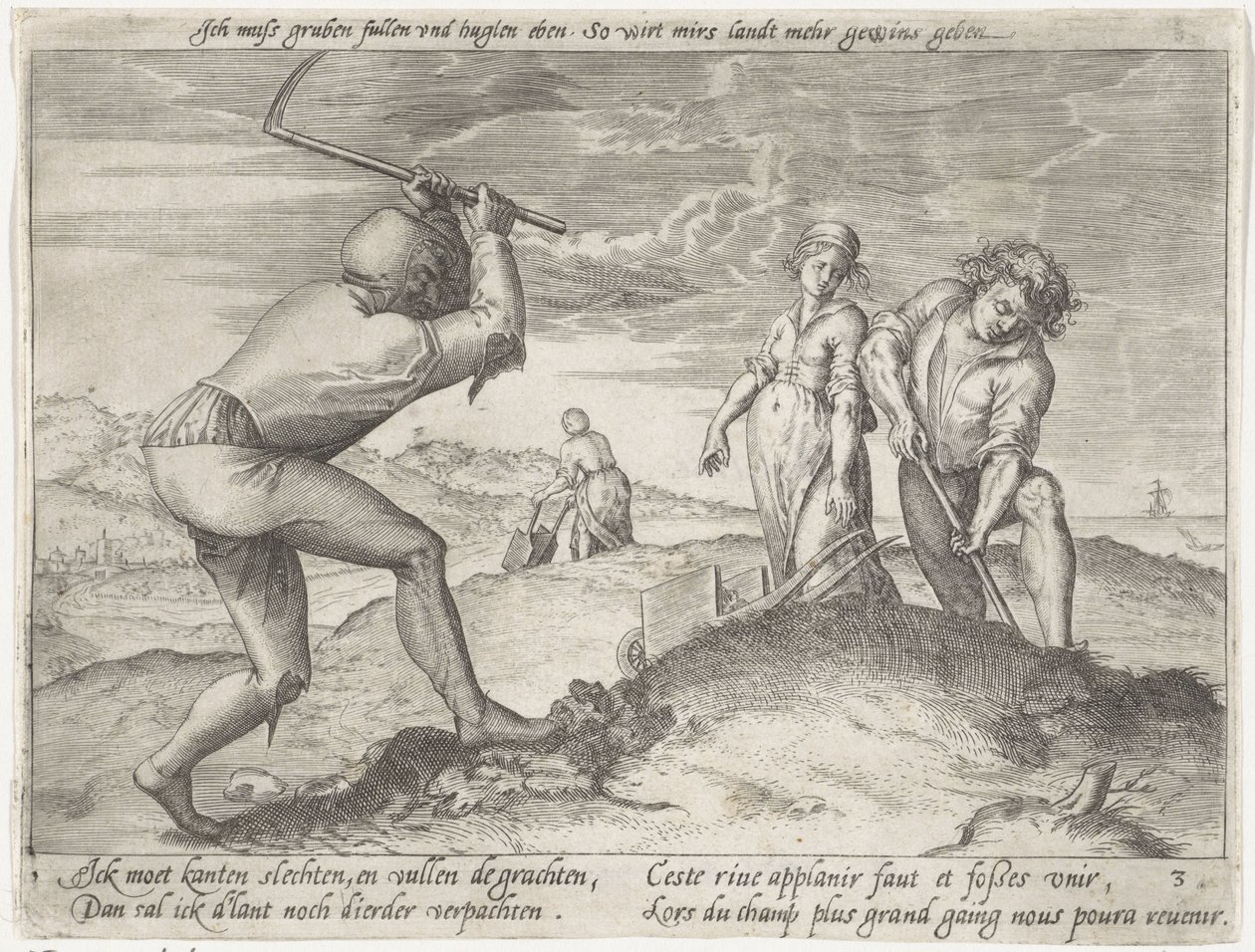 Leveling the Land by Antonie Wierix (II) (possibly)