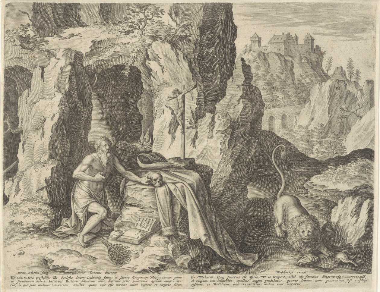 Saint Jerome as a Penitent in the Desert by Antonie Wierix (II)