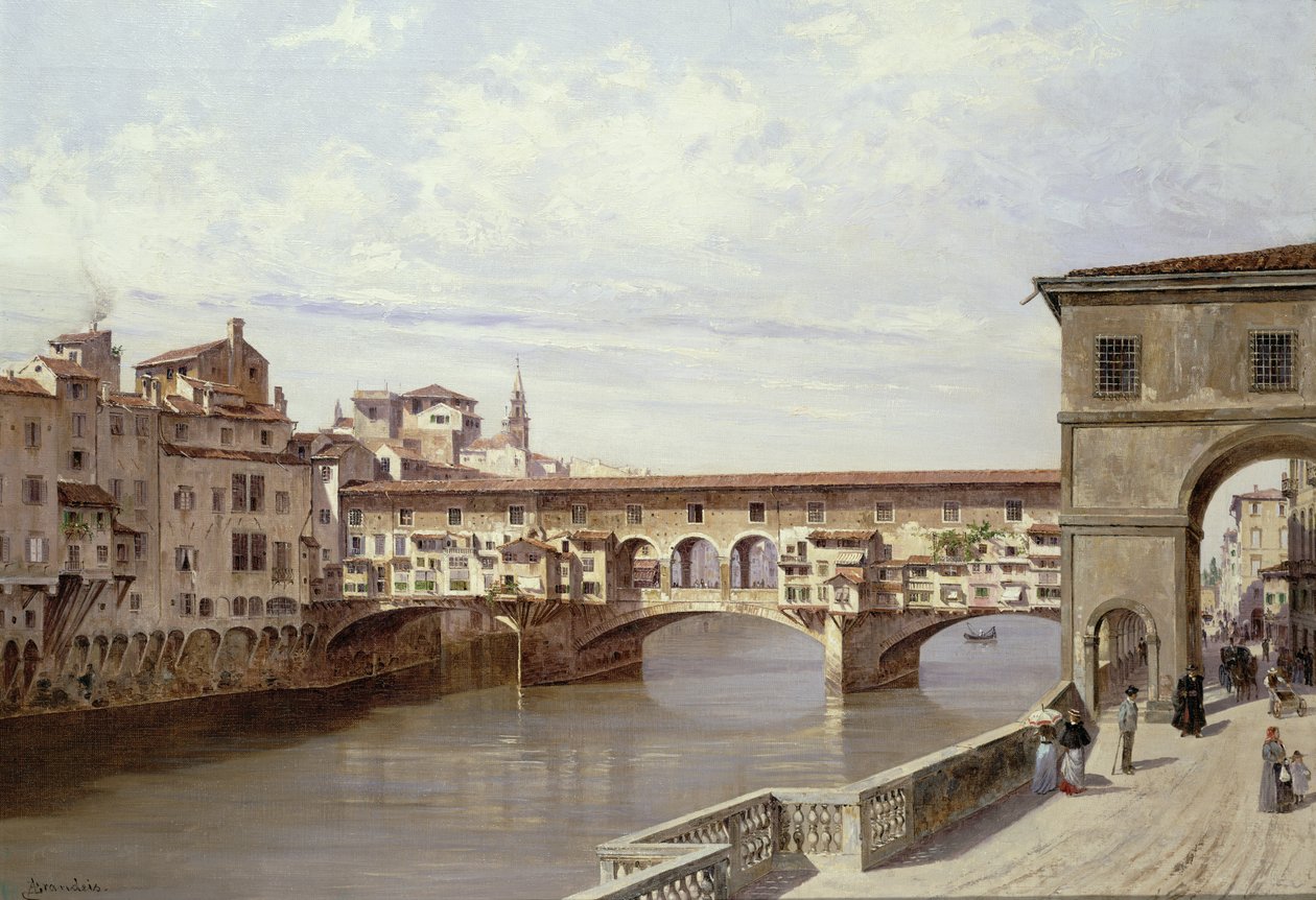 The Pontevecchio, Florence by Antonietta Brandeis