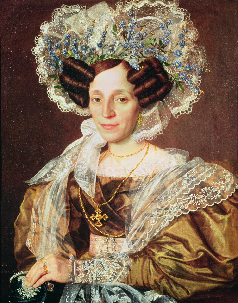 Portrait of Barbara Smetanova, mother of Federic Smetana by Antonin Machek