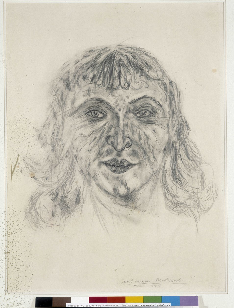 Portrait of Mania Oifer - May 1947 by Antonin Artaud