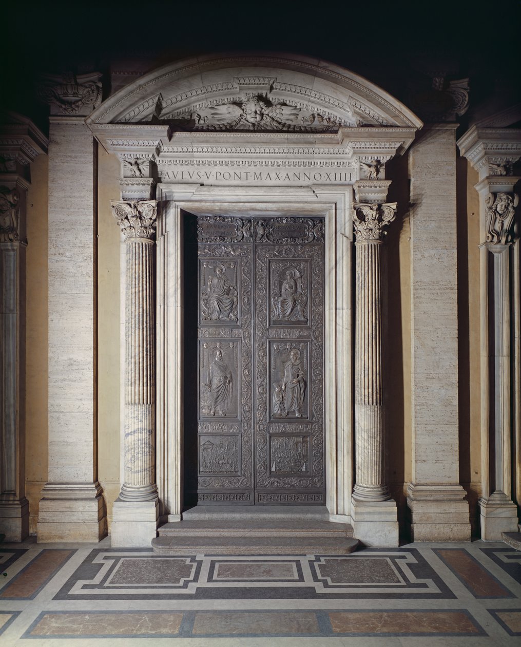 Central door of the basilica, decorated 1439-45 by Antonio Filarete