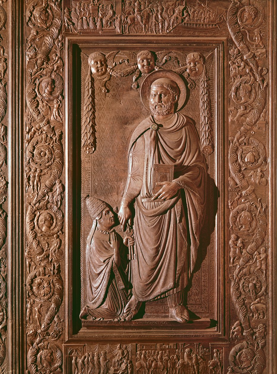 St. Peter (detail) by Antonio Filarete