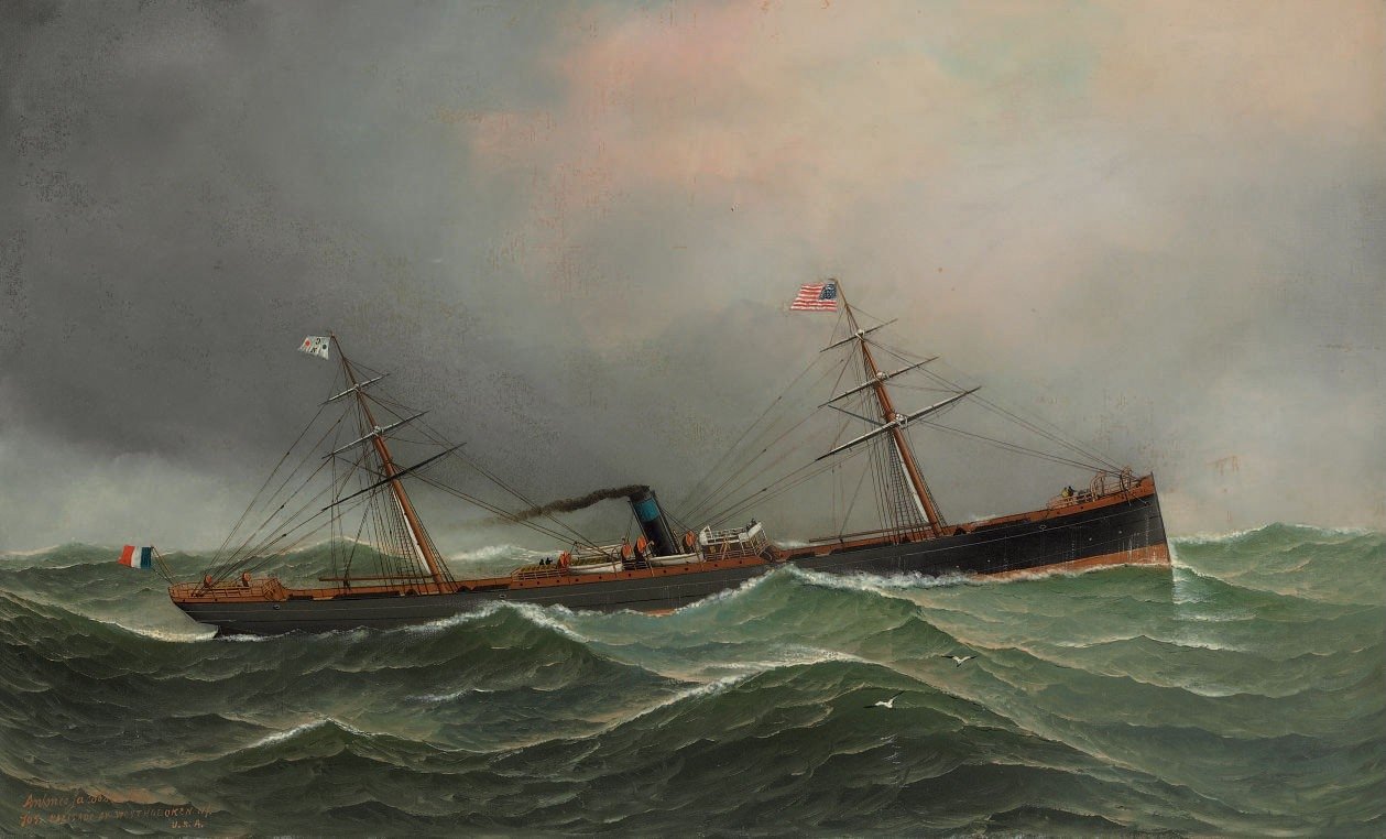 French Steamsailor Cachemire by Antonio Jacobsen