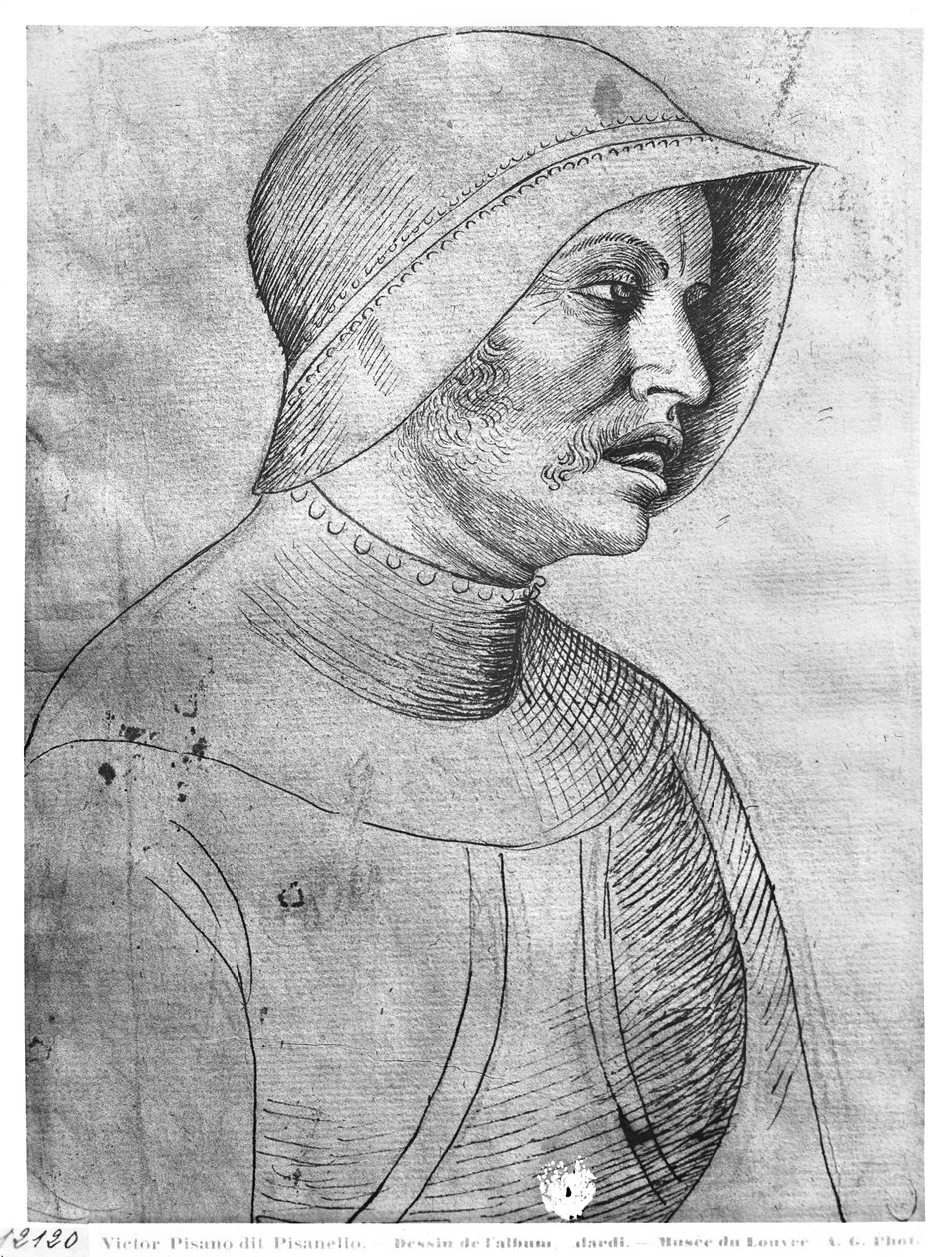 Soldier Wearing a Helmet, from the The Vallardi Album by Antonio Pisanello