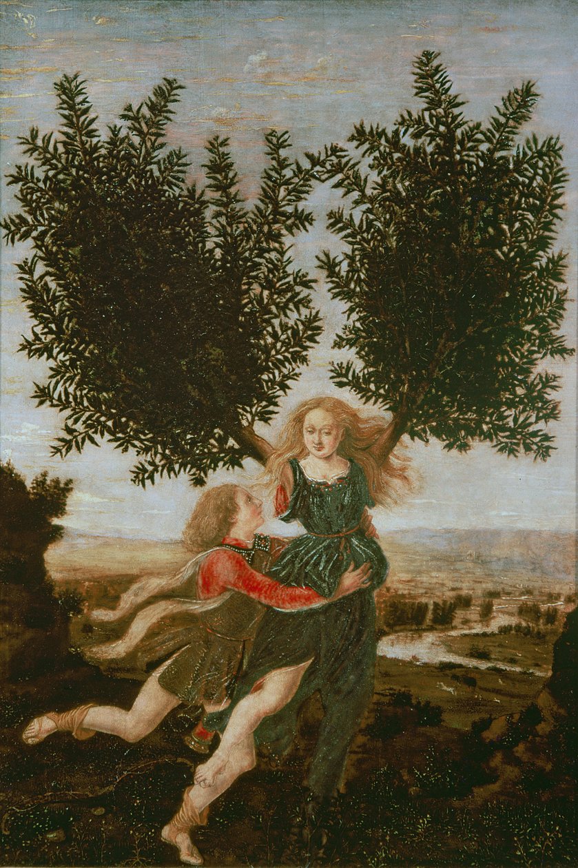Daphne and Apollo by Antonio Pollaiuolo