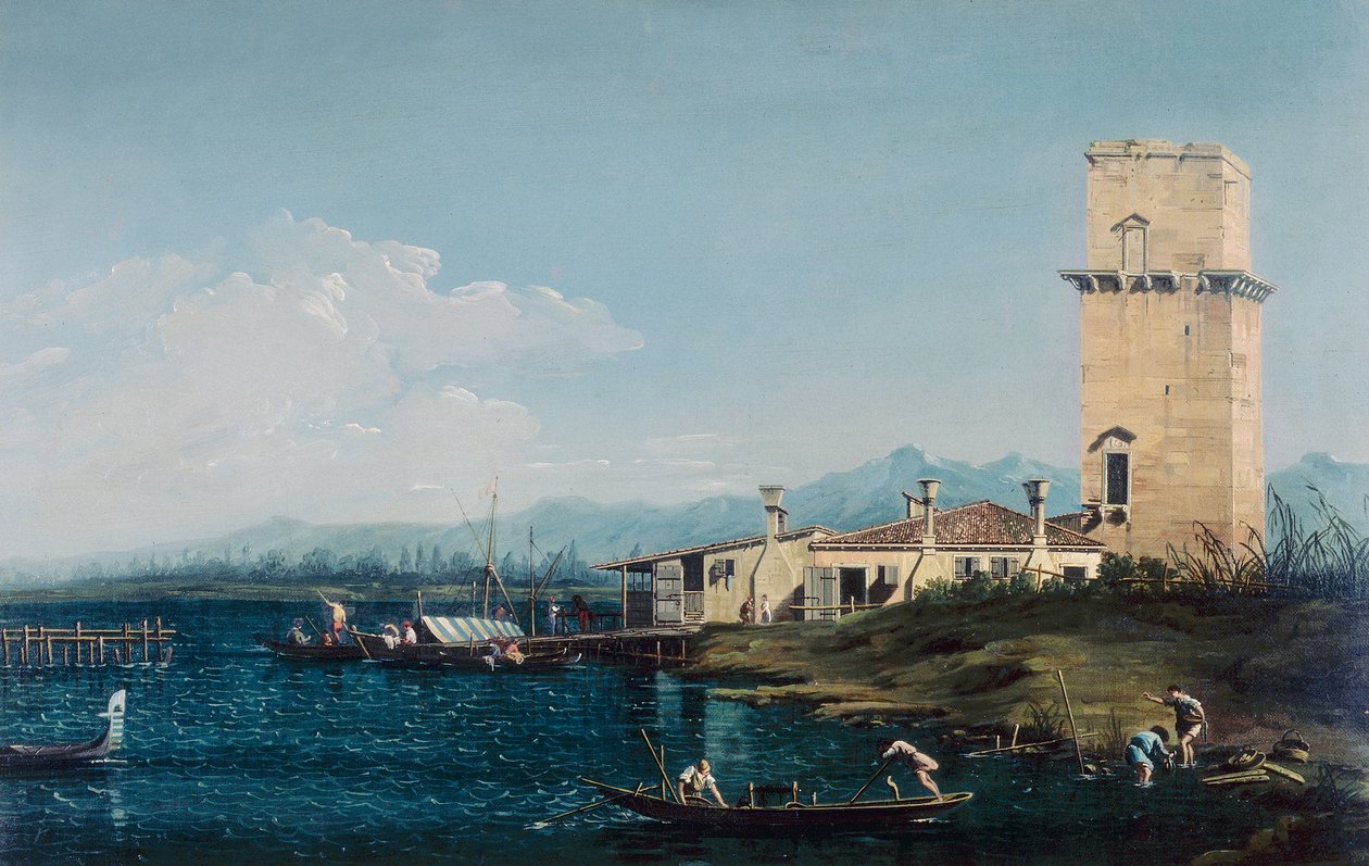The Tower of Marghera by Antonio school of Canaletto
