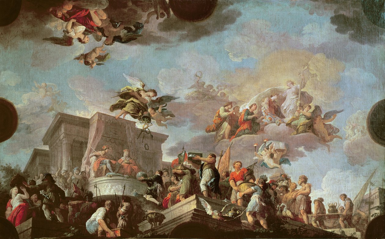 Christopher Columbus Offering the New World to the Catholic Kings by Antonio the Elder Gonzalez Velazquez