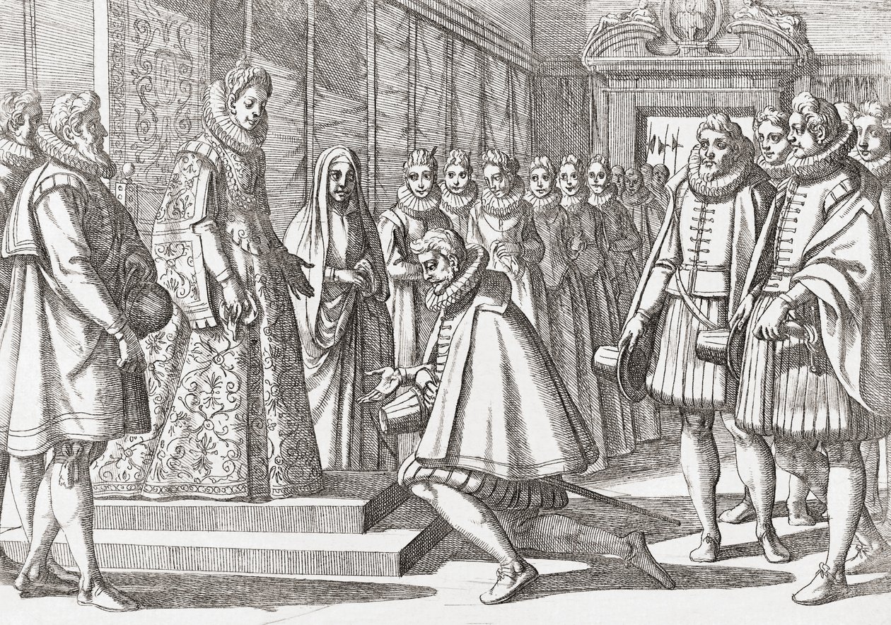 Philip III, King of Spain Before Margaret of Austria by Antonio (after) Tempesta
