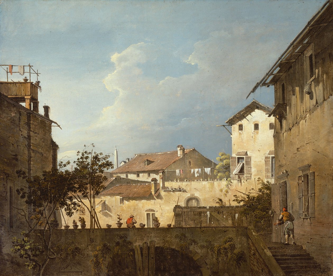 The Terrace, c.1745 by Antonio (follower of) Canaletto