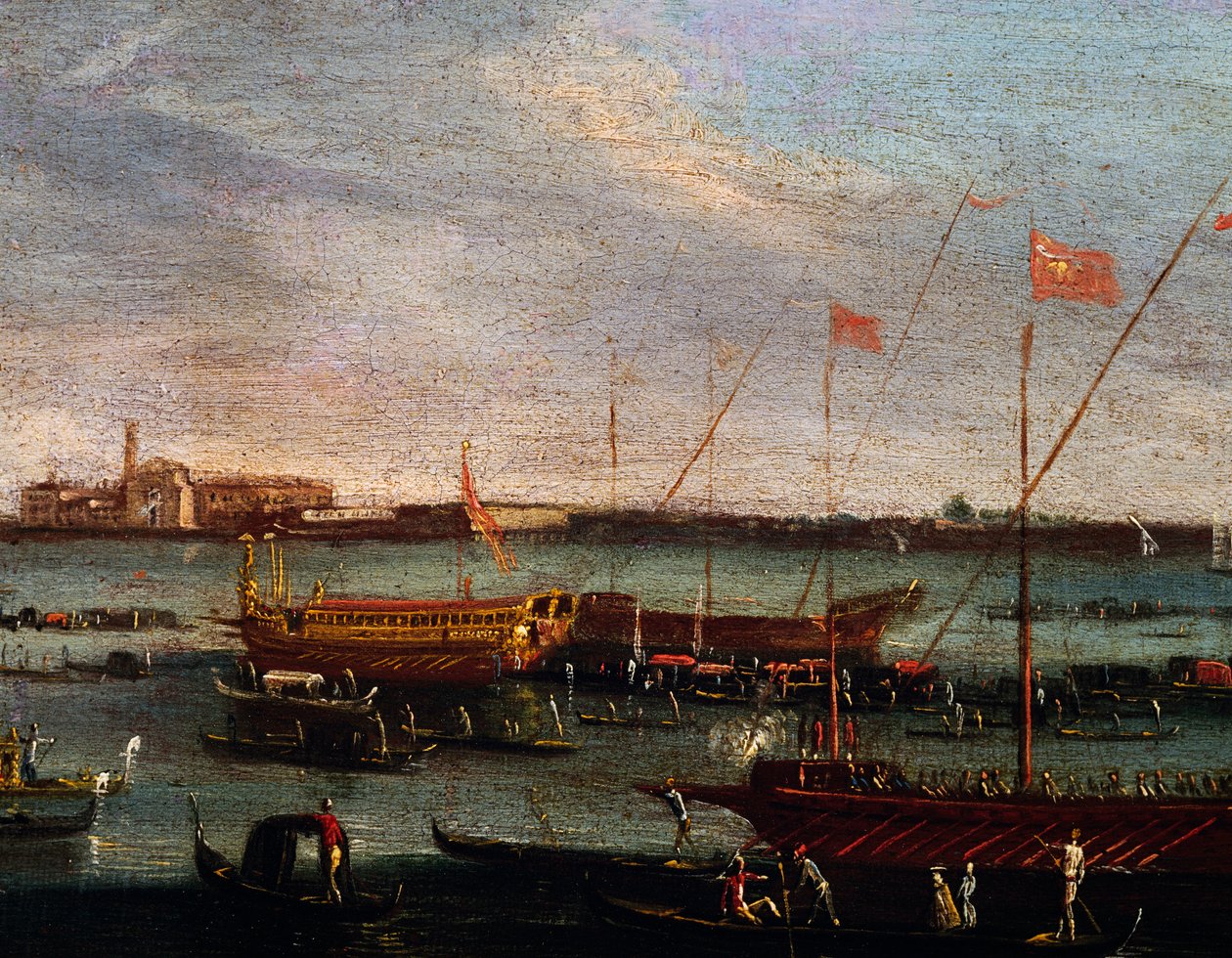 The Bucentaur at the Lido of Venice, School of Canaletto by Antonio (studio of) Canaletto