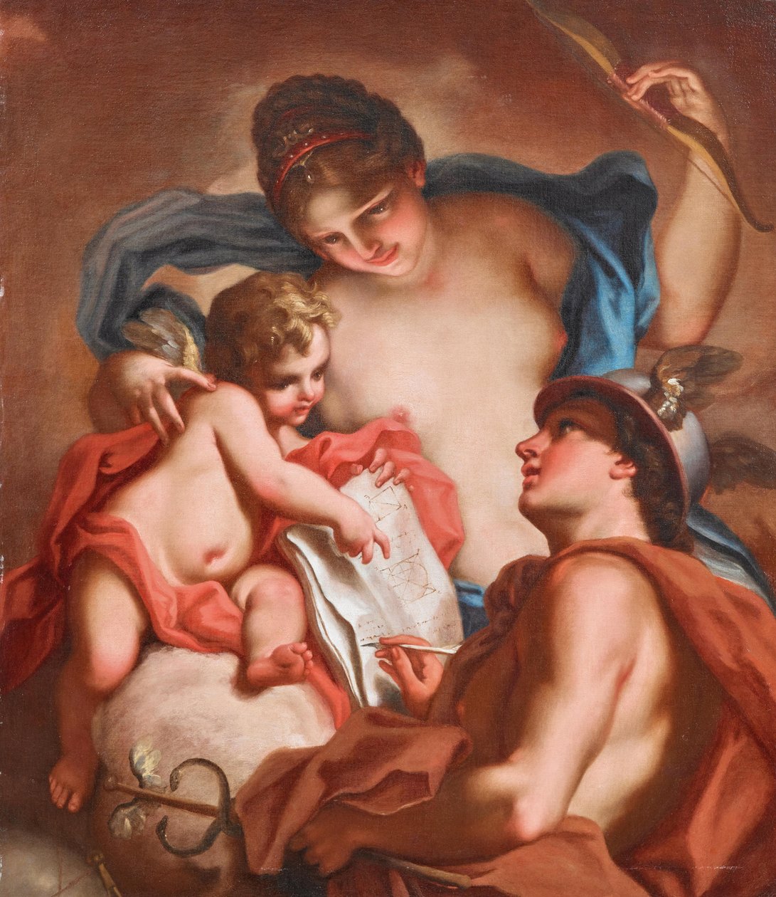 Venus, Mercury and Cupid by Antonio Balestra