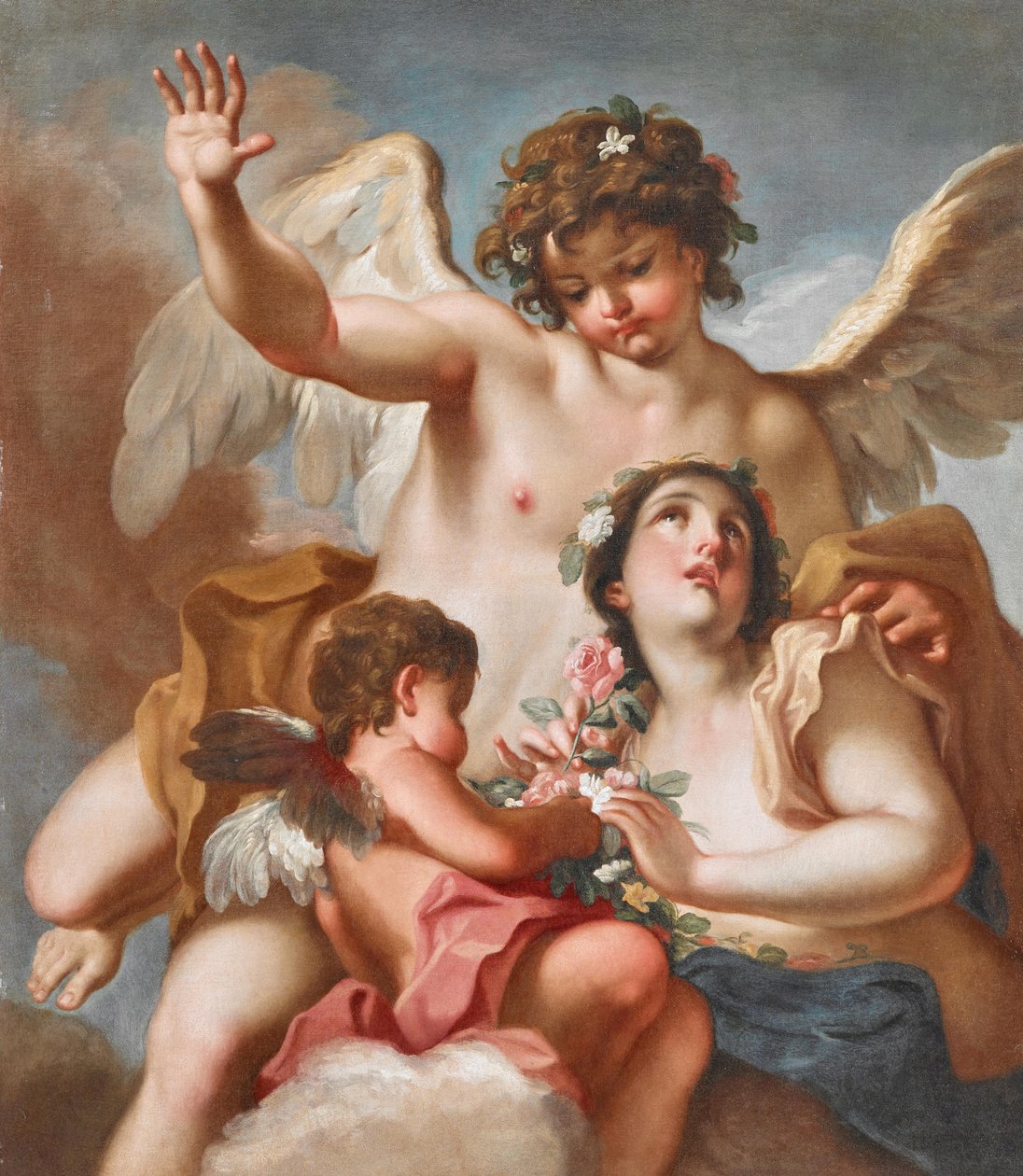 Zephyrus, Flora and Cupid by Antonio Balestra