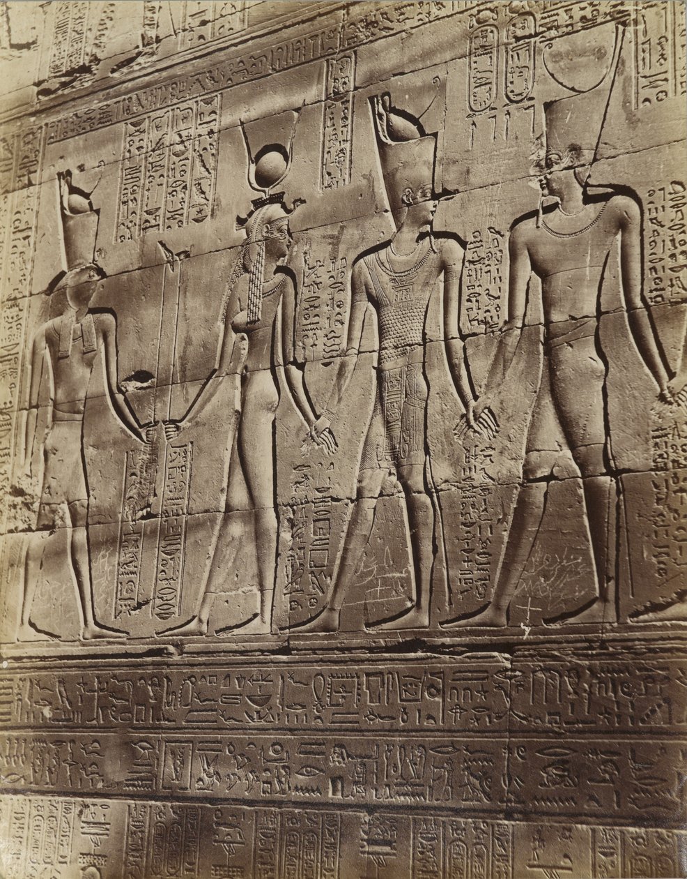 Bas Relief from the Temple at Edfu by Antonio Beato