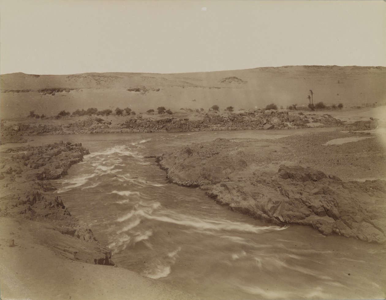 Rapids at the Nile Cataracts, Egypt by Antonio Beato