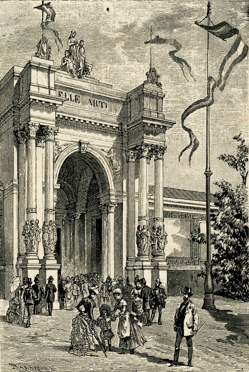 Fine Arts Pavilion, Emilian Exposition, San Michele in Bosco by Antonio Bonamore