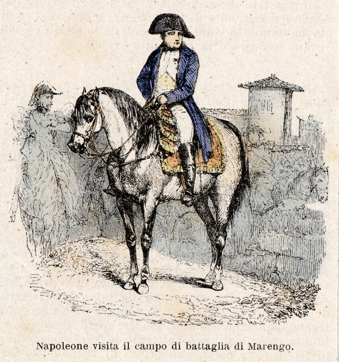 Napoleon Bonaparte in Italy, visits the Marengo battlefield by Antonio Bonamore